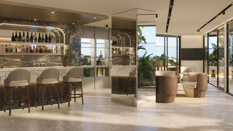 Lounge bar del proyecto West Prado